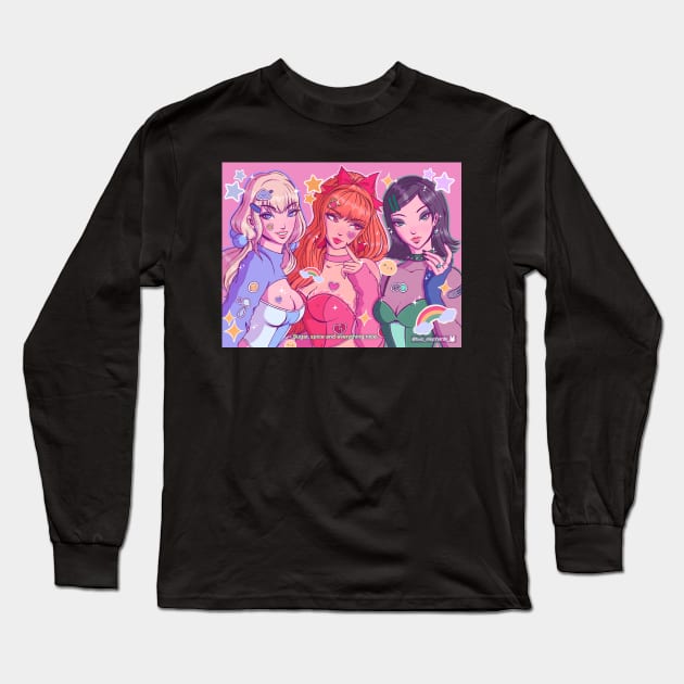 Power puff girls Long Sleeve T-Shirt by Two elephants 